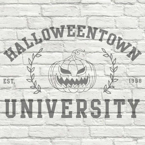 Halloweentown Universiteit SVG, PNG Halloween | Silhouetcameo, Cricut | Direct downloaden | Spookachtig eng spookachtig