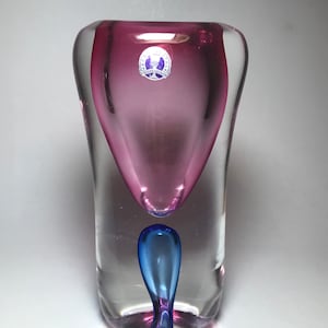 An Exceptionally Rare, and Extraordinarily Colorful, Mid-Century Czech Borocrystal Glass Vase from Novy Bor Glassworks  (Haida)/Exbor