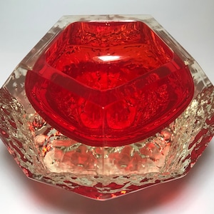 A Rare Ruby Red Mid-Century Obal Vetreria Artistica Murano Sommerso  Bowl, in Superb Vintage Condition