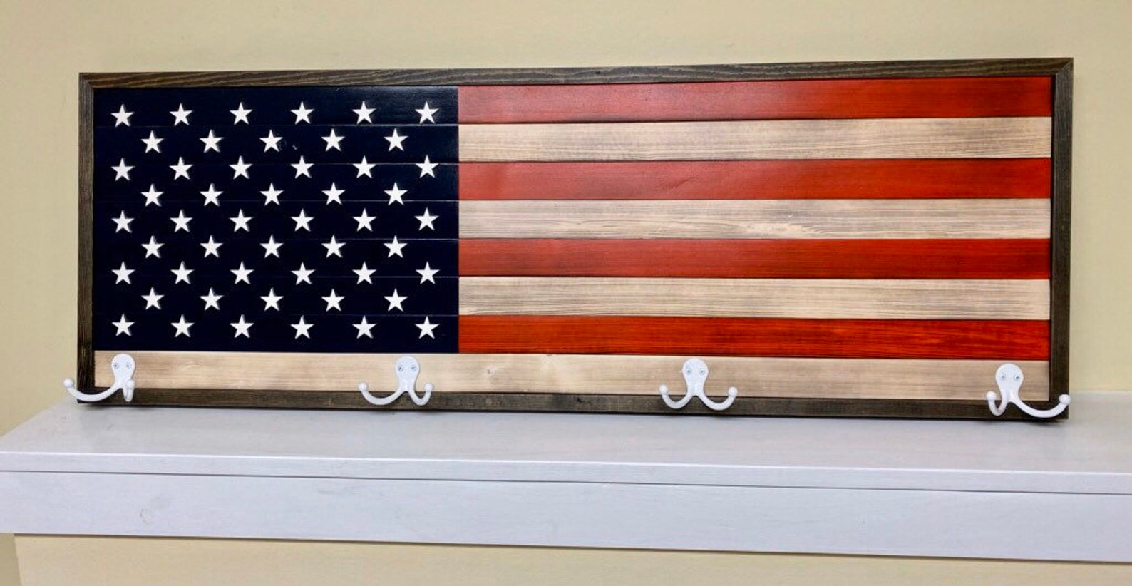 American Flag Coat Rack Etsy