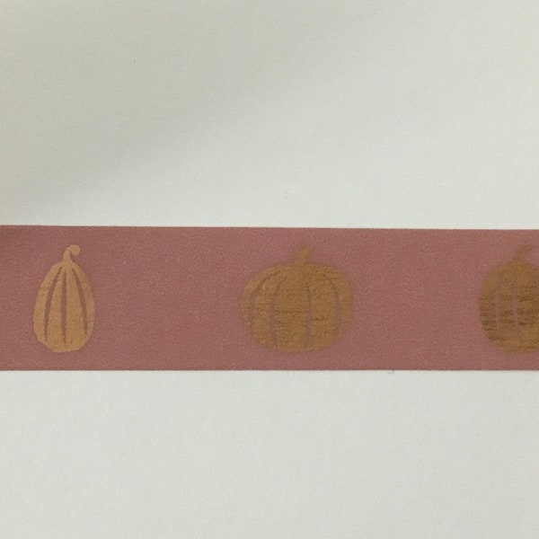 Washi Tape Sample - Mauve pumpkin rose gold foil - 24" length - Simply Gilded