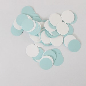 Paper Confetti Circles - Blue and White - Table Confetti -  Die Cut Party Decor - Gender Reveal - Baby Shower - Wedding - Birthday Party