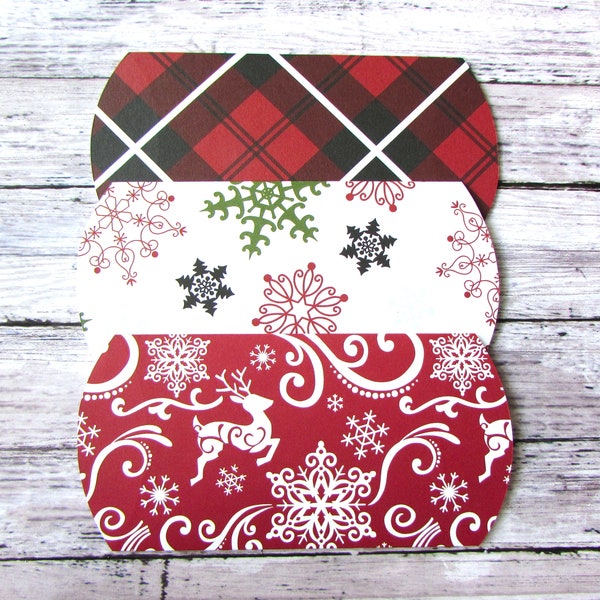 Christmas Gift Card Holder - Christmas Pillow Box - Christmas Gift Card Envelope - Gift Card Holder - Gift Card Envelope - 3 PCS