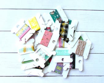 Washi Tape Sample Bundle - Washi Tape Samples - Journaling Washi Tape - Crafting Tape - 24" length - Washi Tape Lot - Masking Tape -