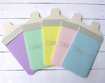 Baby Gift Card Holder - Baby Boy - Baby Girl - Baby Bottle Gift Card Holder - New Baby - Baby Shower Gift - Gift Card Holder - Baby Shower