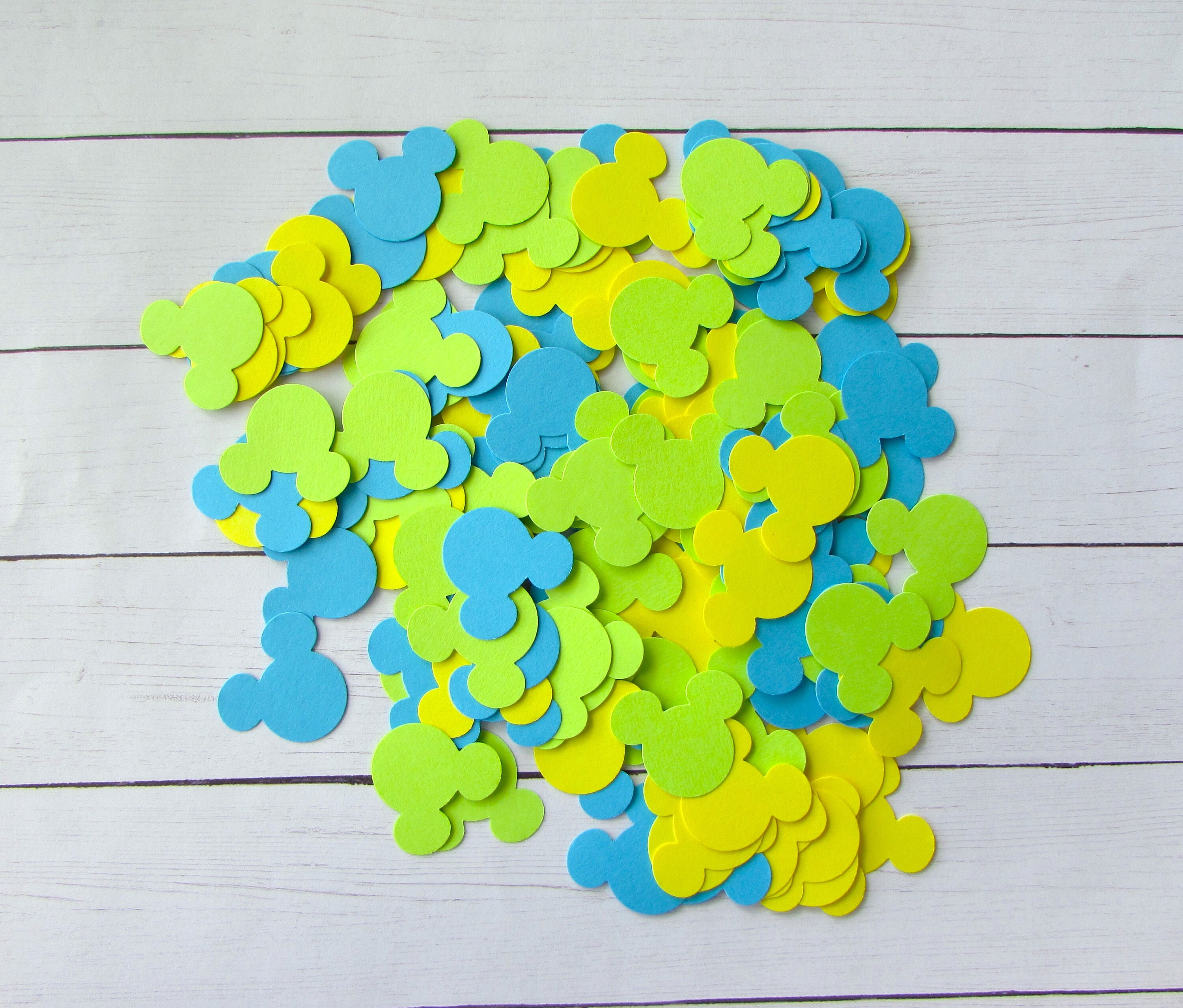 Mickey Mouse Paper Confetti 150 CT Summer Confetti Spring Decor Table Confetti Summer Party Die Cut Party Decor Disney Party
