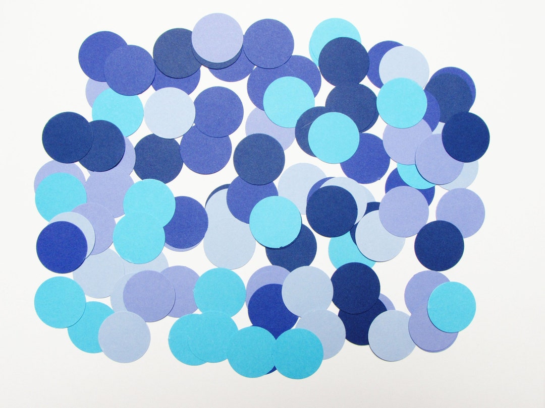Shades of Blue Paper Confetti Circles 100 CT. Table Confetti Gender ...