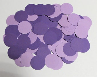 Purple and Lavender Paper Confetti Circles - 100 CT. Table Confetti - Die Cut Party Decor - Gender Reveal - Baby Shower - Birthday Party