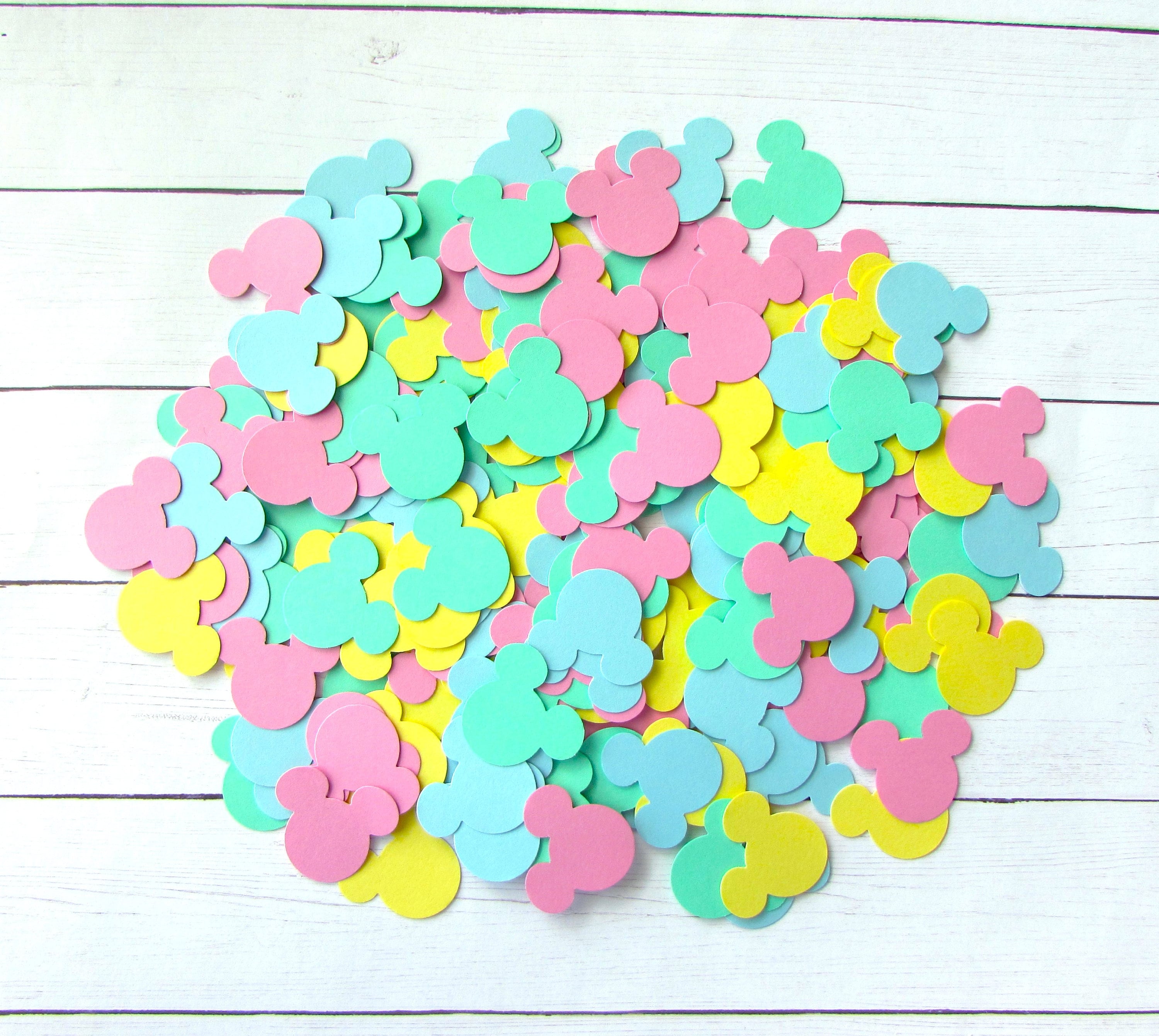 Mickey Mouse Paper Confetti 200 CT Summer Confetti Spring Decor Table Confetti Summer Party Easter Party Disney Party Diecut