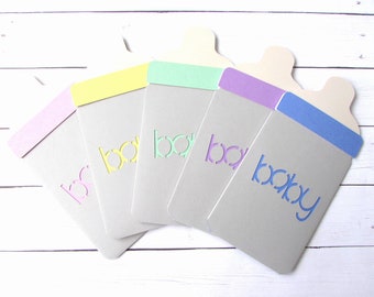 Baby Gift Card Holder - Baby Boy - Baby Girl - Baby Bottle Gift Card Holder - New Baby - Baby Shower Gift - Gift Card Holder - Baby Shower