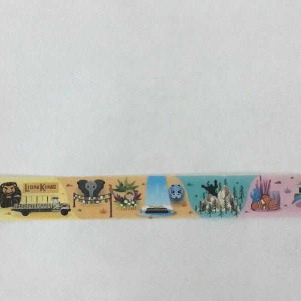 Washi Tape Sample - No White Space Stickers Washi - Theme Park - 24" length Holo foil