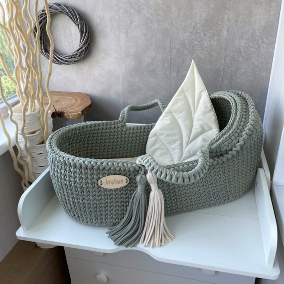 Personalized Baby Moses Basket. Baby Boy Crib. Handmade Baby Etsy