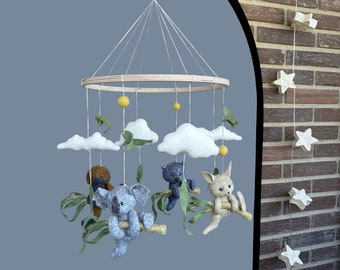 Australian themed baby mobile/ Australian nursery decor/ Crib baby mobile/ Baby shower gift/ cot mobile hanging