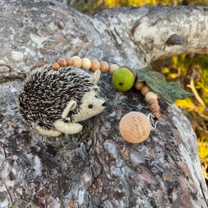Felt Hedgehog Stroller Toy: Elastic Pram & Car Seat Rattle