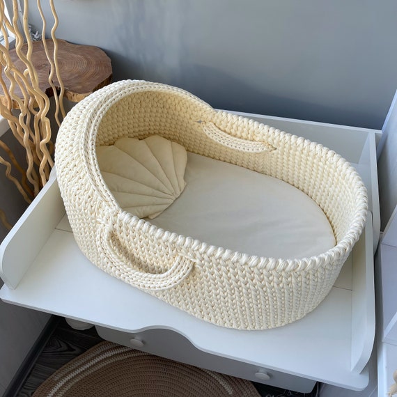 New Baby Moses Basket Collection. Cotton Baby Crib. Handmade Etsy