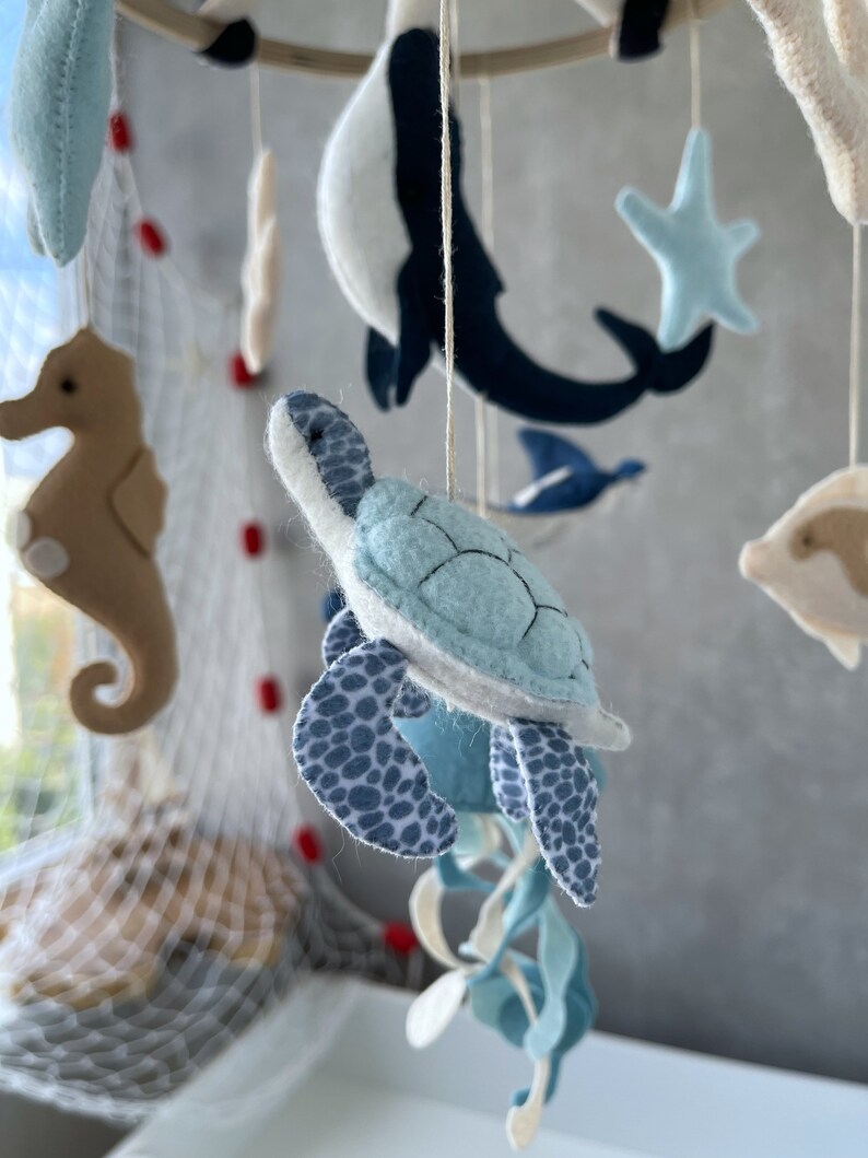 Ocean Baby Mobile Whale Crib Mobile Nautical Nursery Mobile Etsy