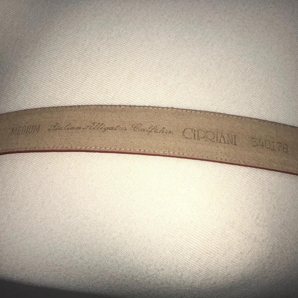 Cipriani Aligator Calfskin Red Belt Size 28 Cipriani Aligator Calfskin Red Belt Size 28 - Etsy main image 4