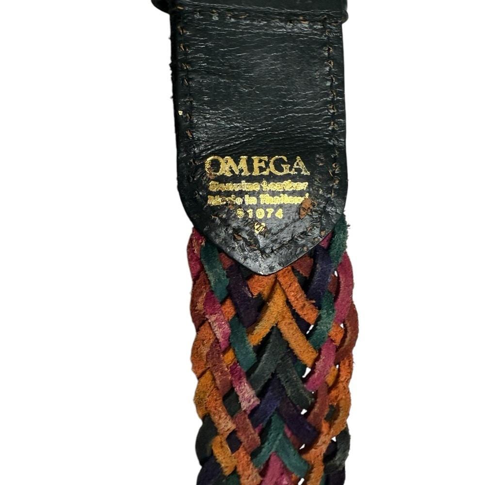 Vintage OMEGA Multicolor Braided Leather Women display picture 2