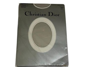 Vintage Christian Dior Silver Gray Packaged Pantyhose Display Petite