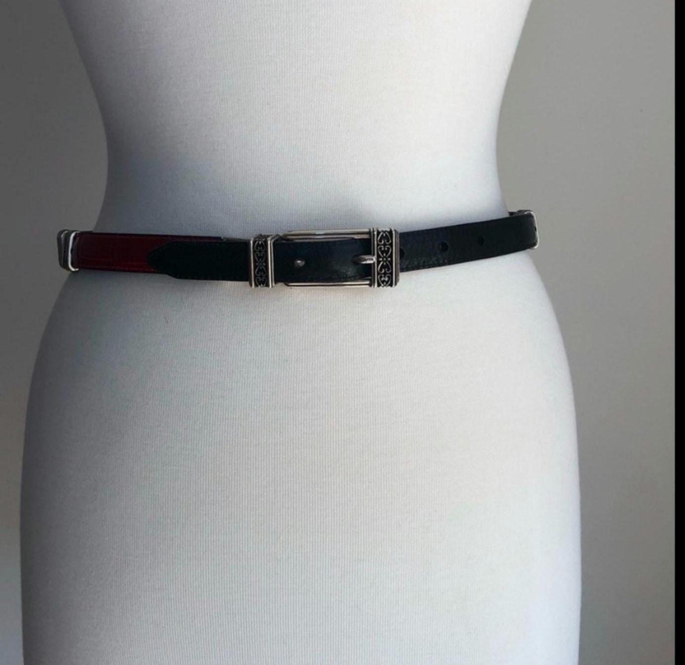 Brighton Reversible Black Red Leather Belt Size Medium - Etsy display picture 1