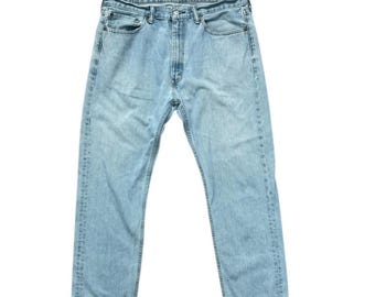 Vintage 90s Levi's Classic Hellblau Gerade Baumwolle Herren Jeans Größe 36 ”x 30”