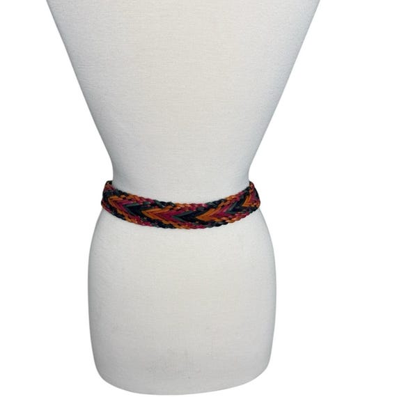 Vintage Escada Mulit-Color Braided Belt Size S Vintage OMEGA Multicolor Braided Leather Women main image 4