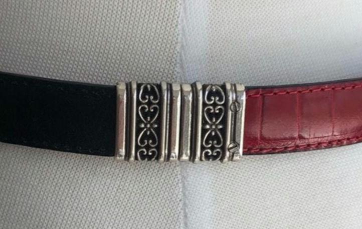 Brighton Reversible Black Red Leather Belt Size Medium - Etsy display picture 1