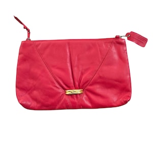 Clutch Evening Red Vintage Handbag Medium-size Cabin Creek Leather