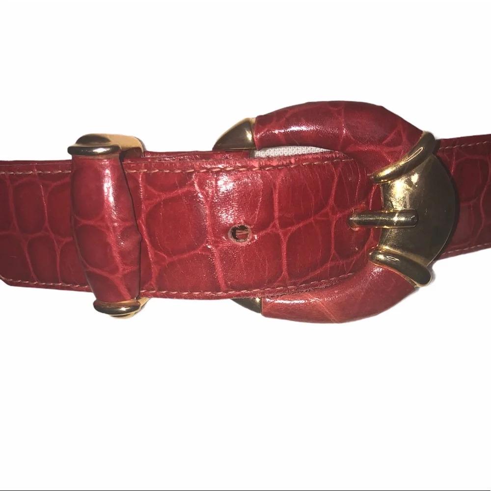 Cipriani Aligator Calfskin Red Belt Size 28 - Etsy display picture 2