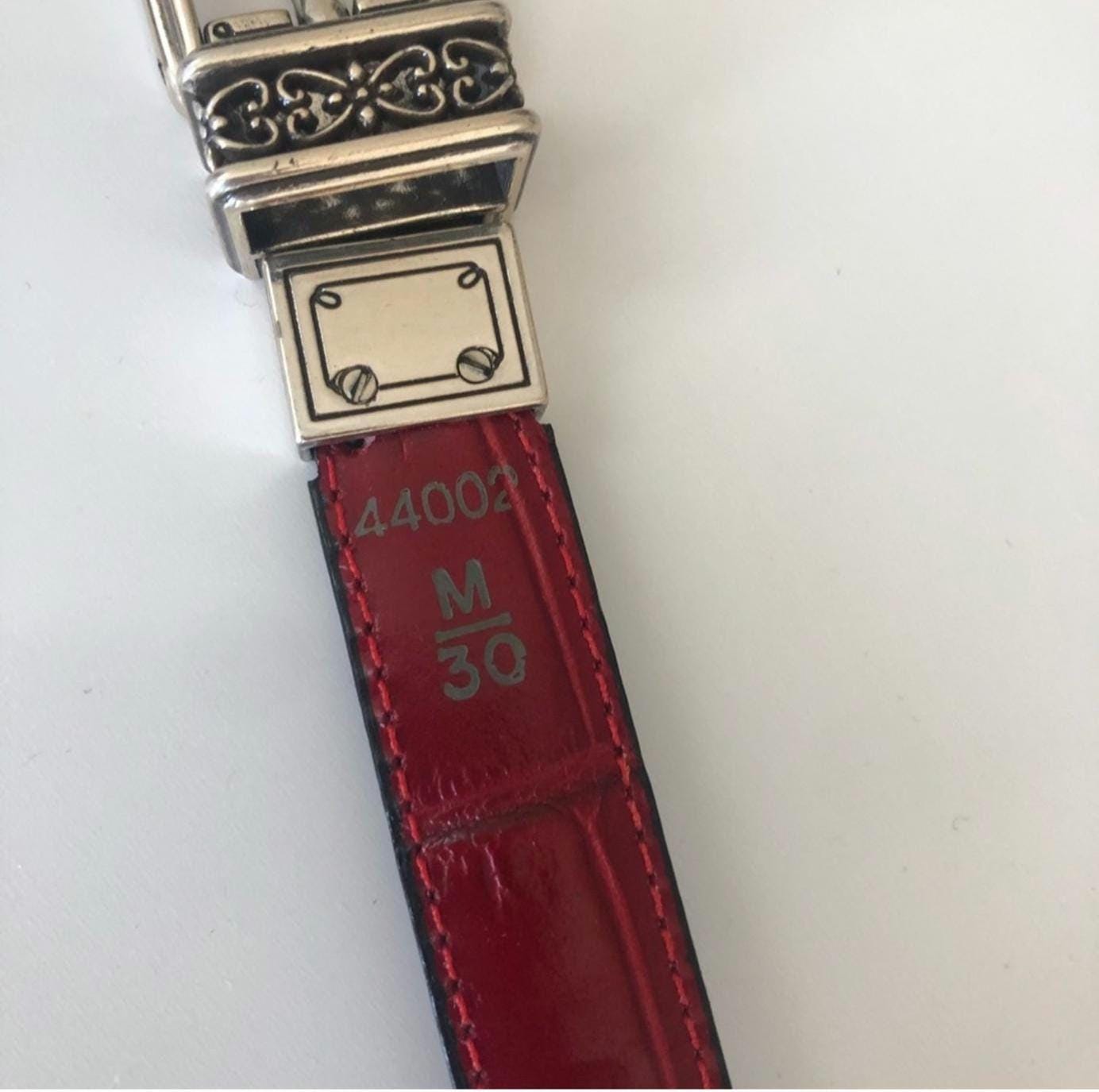 Brighton Reversible Black Red Leather Belt Size Medium - Etsy display picture 3
