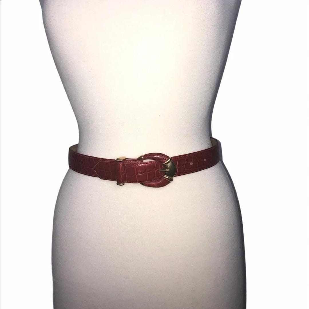 Cipriani Aligator Calfskin Red Belt Size 28 - Etsy display picture 1