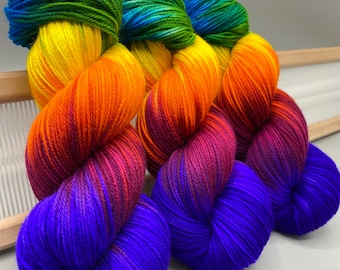 Hand-painted Yarn Fig Tree Colorway Indie-dyed Yarn Merino Wool Yarn Hand-dyed Yarn