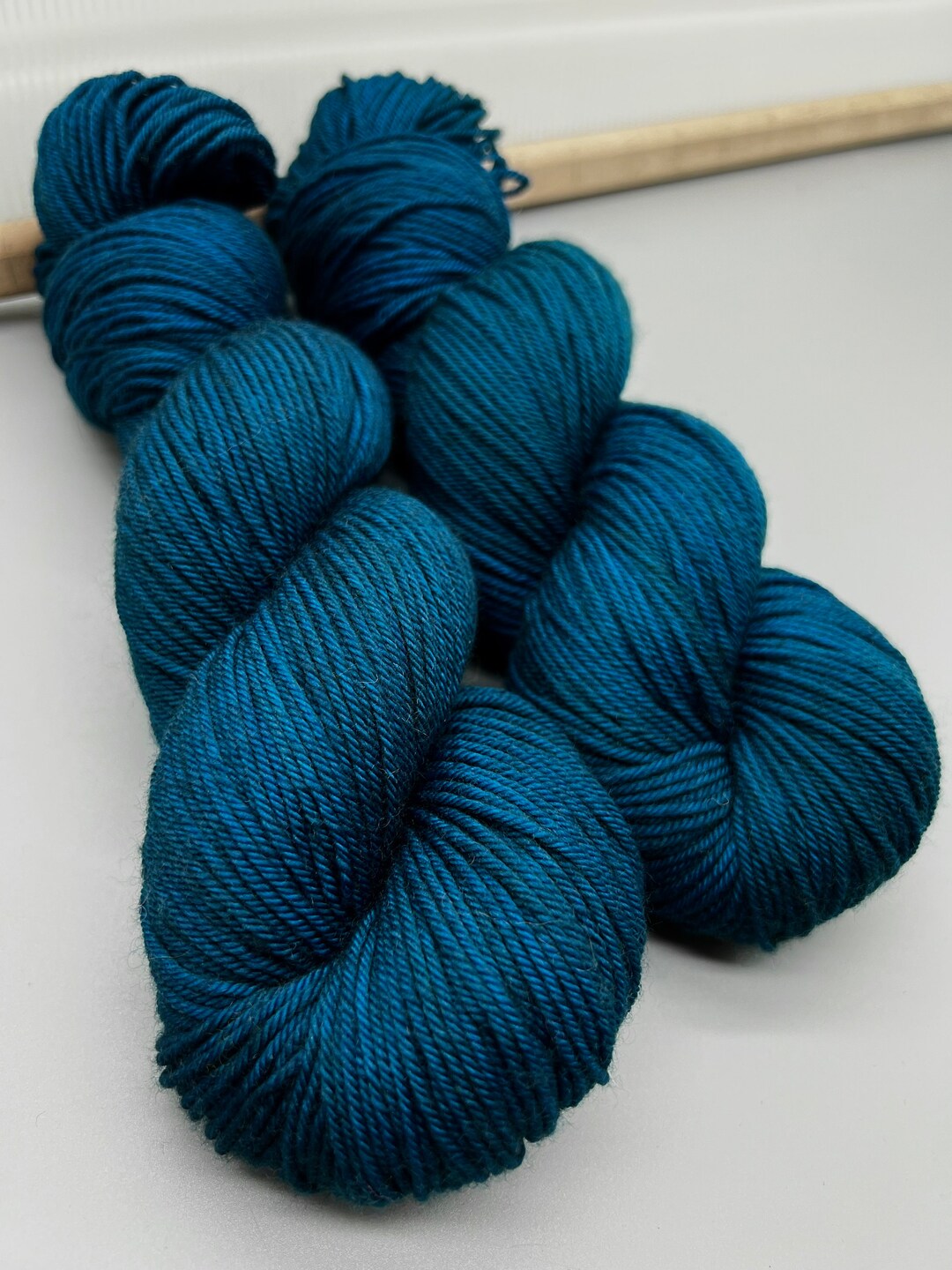 Cerulean Ready to Ship Hand Dyed Yarn Dk Superwash Etsy