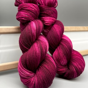 Raspberry Sorbet ~ hand dyed yarn - lace / sock / fingering / sport / dk / worsted / Aran / bulky / super bulky - pink yarn - superwash