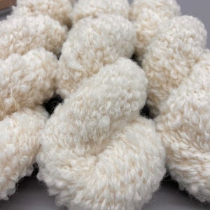 Teddy Bear - Ready to ship - bulky - single ply - hand dyed yarn - knit gift - yarn - white yarn