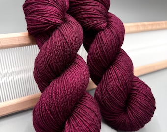 Bordeaux ~ hand dyed yarn - lace / sock / fingering / sport / dk / worsted / aran / bulky yarn / super bulky - red - maroon -  yarn