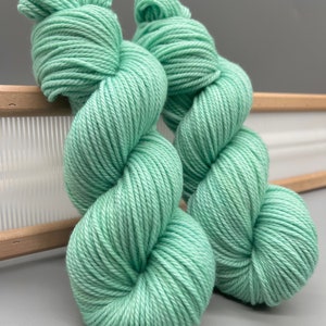 Ocean Pearl ~ hand dyed yarn - teal yarn - lace / sock / fingering / sport / dk / worsted / aran / bulky - yarn - knit gift - pastel yarn