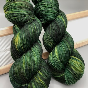 Evergreen Hand Dyed Yarn: Superwash Merino Wool