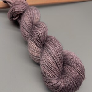 Smoky Gray ~ hand dyed yarn - alpaca yarn - silk blend - cashmere - gray yarn - ready to ship - yarn