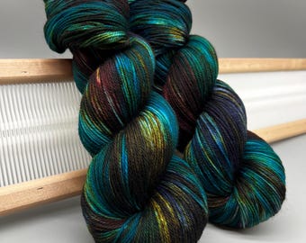 Pictured Rocks Hand-Dyed Yarn: Superwash Merino Wool