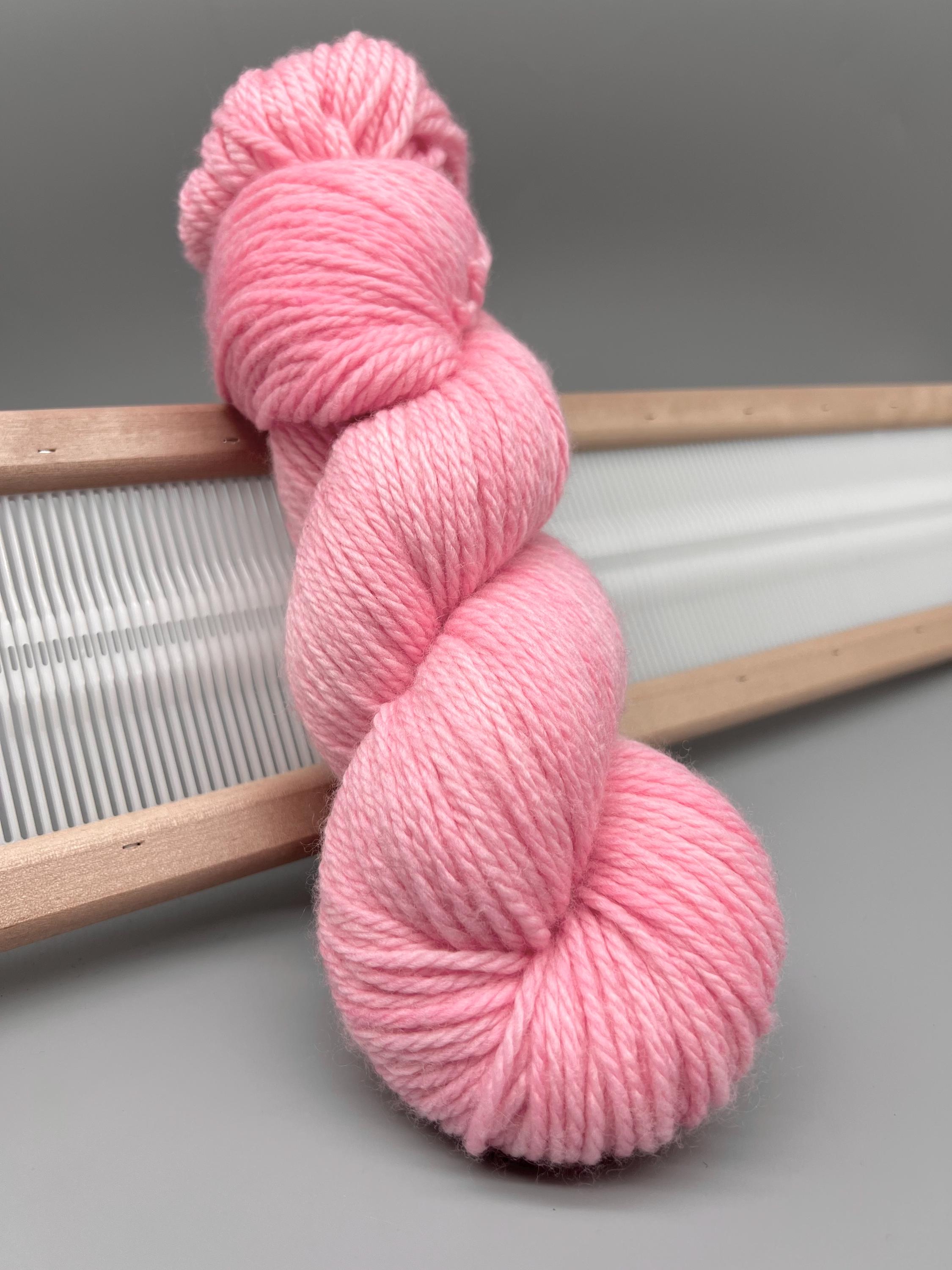 Hand Dyed Pink Aran Yarn: Merino Cashmere Nylon Blend  display picture 2