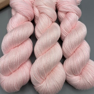 Baby Toes ~ hand dyed yarn - lace / sock / fingering / sport / dk / worsted / aran / bulky / super bulky - yarn - silk - pink - knit gift