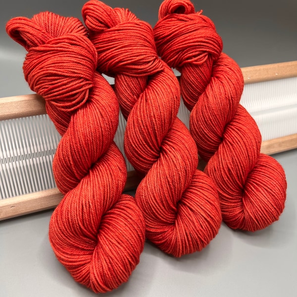 Paprika ~ Hand dyed yarn - lace / sock / fingering / sport / dk / worsted / aran / bulky yarn / super bulky - orange yarn - superwash
