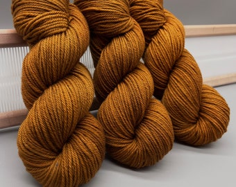 Toffee - Ready to ship - brown yarn - worsted - superwash merino wool - knit gift