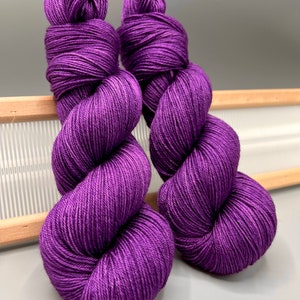 Amethyst ~ Hand dyed yarn - lace / sock / fingering / sport / dk / worsted / aran / bulky yarn / super bulky - yarn - knit gift - purple
