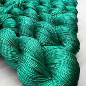 Jasmine Teal - hand dyed yarn - teal yarn - lace / sock / fingering / sport / dk / worsted / aran - superwash - blue yarn - knit gift