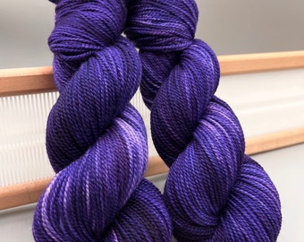 Hyacinth ~ hand dyed yarn - dk - 2 ply - superwash merino - wool - yarn - dk yarn - knit gift - purple