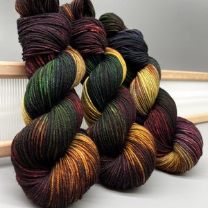 Cozy Autumn ~ Hand dyed yarn - lace / sock / fingering / sport / dk / worsted / aran / bulky yarn / super bulky - yarn - knit gift - brown