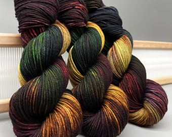 Cozy Autumn Hand Dyed Superwash Merino Wool Yarn