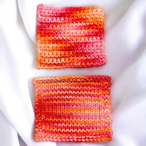 Sherbet Hand Dyed Yarn: Pink Peach Merino Wool Bild 9